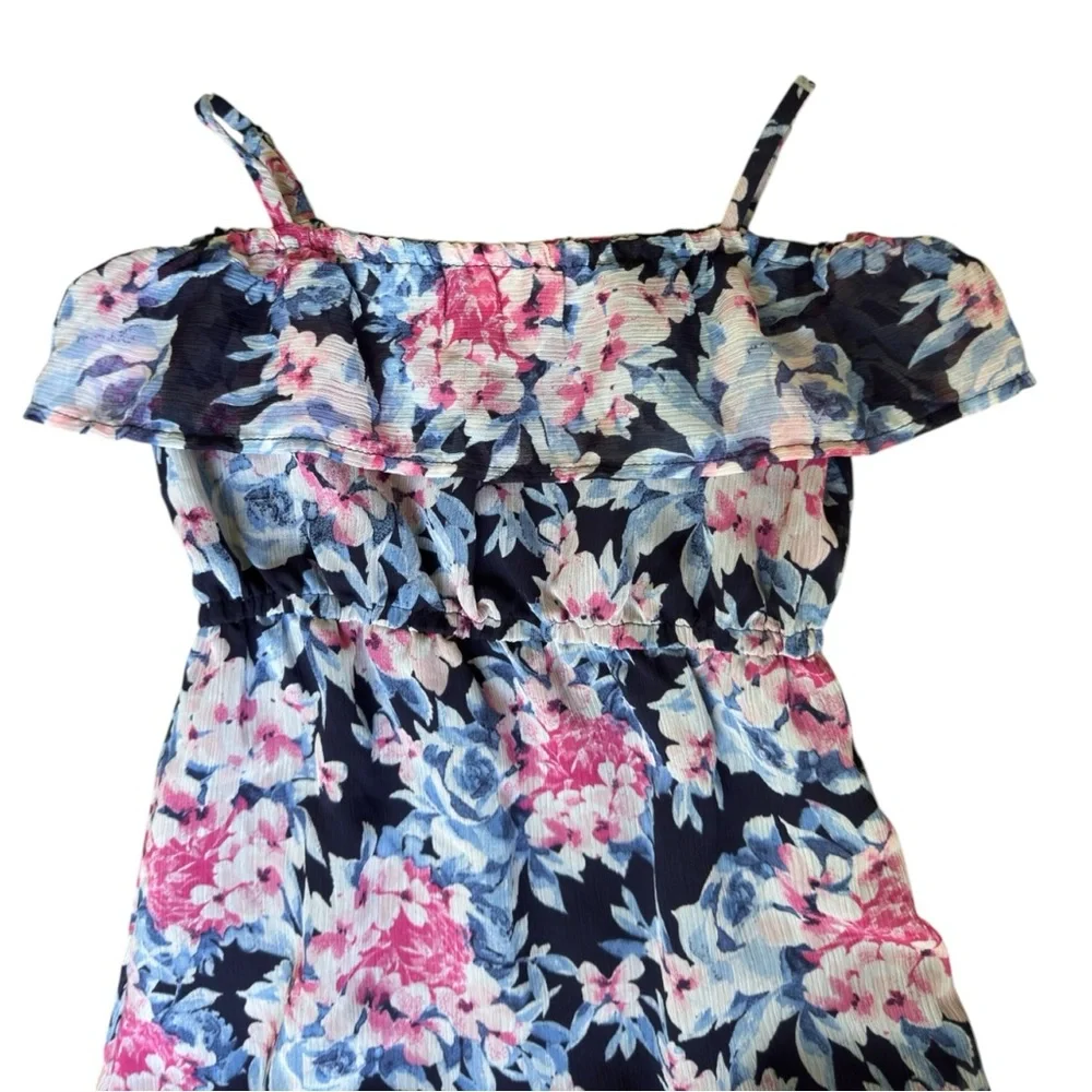 Gymboree Navy Floral Ruffle Sundress Girls Size 4 NWT Easter Spring Party